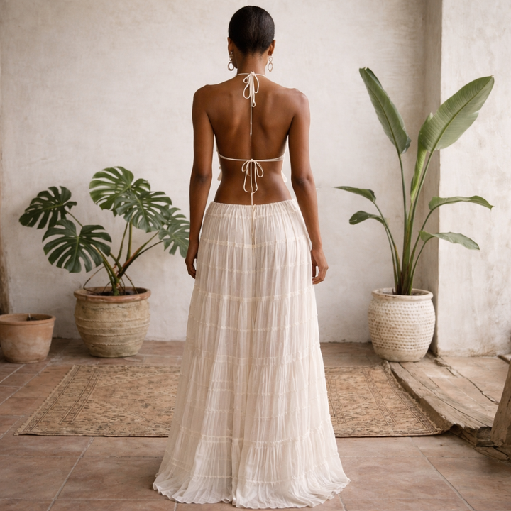 Emma | 2-Piece Maxi Set with Open Back