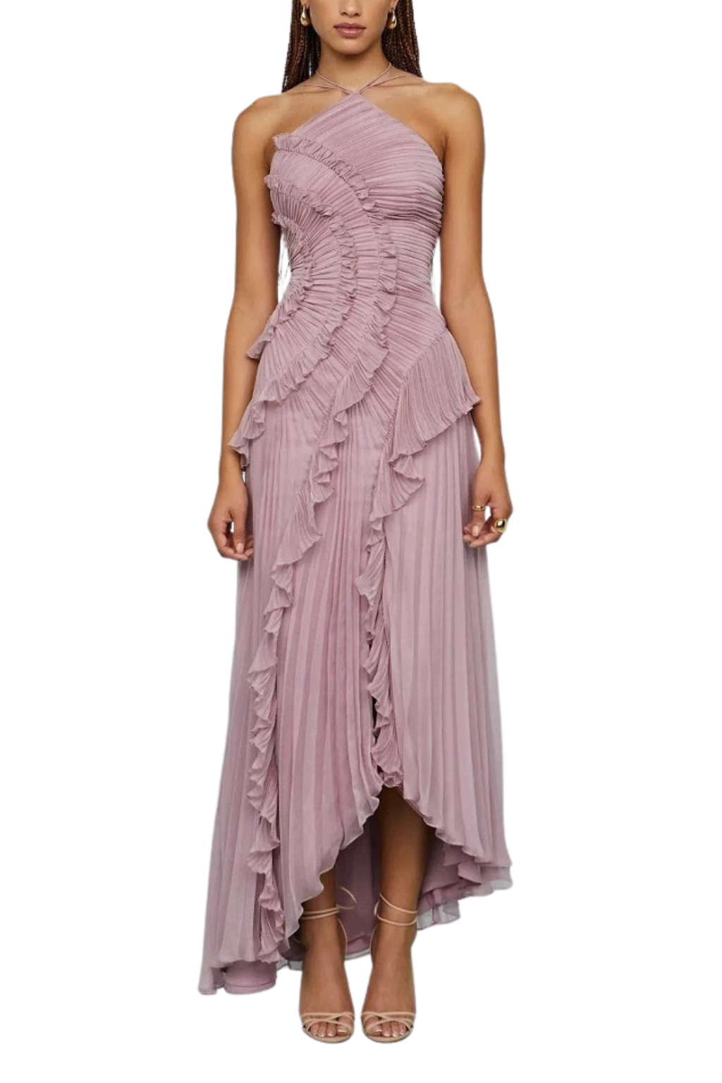 AMY™ – Sexy Ruffle Halter A-Line Dress
