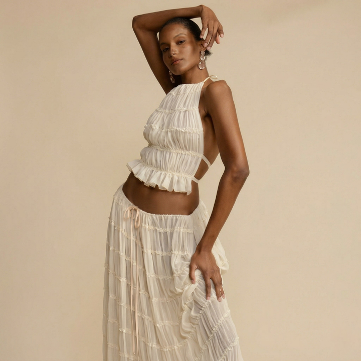 Emma | 2-Piece Maxi Set with Open Back