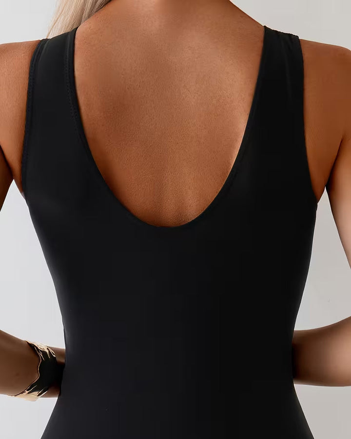 One-Piece Bathing Suit Flat Angle Sports Tank Top