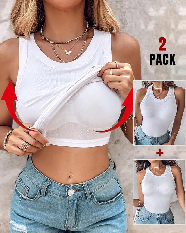 DASHA™ - Comfort Built-In Bra Tank Top (Pack of 2)