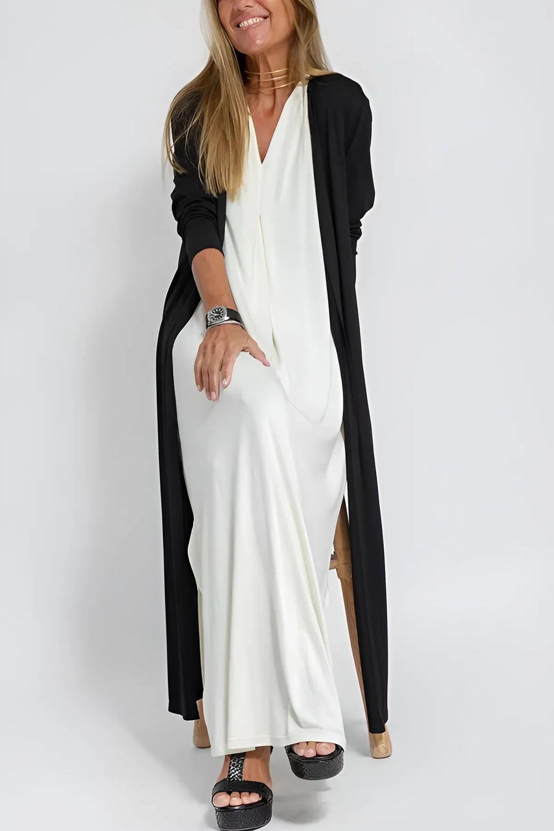 CLARA™ -Stylish Maxi Dress with Free Cardigan
